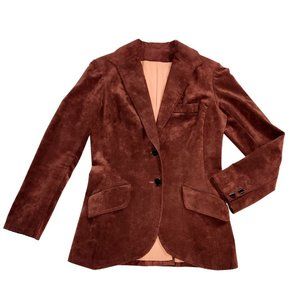 Faux suede blazer